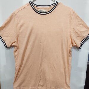 FREE PLANET ORANGE SHERBERT SHORT SLEEVE SHIRT 100% ORGANIC COTTON SIZE LARGE